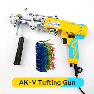 New AK-V Silent Tufting Gun Cut Pile + Loop Pile Tuft Gun \ Yellow Tufting Machine \Rug tuft gun