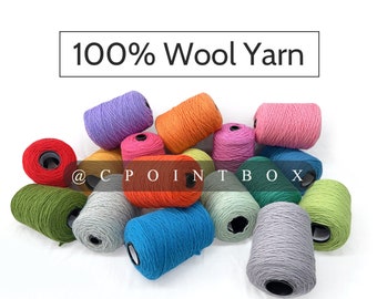 500g \ 1.1 lb 100% Wool Yarn Cones for Tufting gun, 3ply Rug New Zealand Yarns , Tufting Yarns Handmade Specialty Carpet Yarns