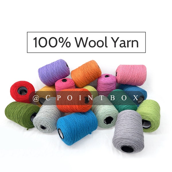 500g \ 1.1 lb 100% Wool Yarn Cones for Tufting gun, 3ply Rug New Zeeland Yarns , Tufting Yarns Handmade Specialty Carpet Yarns
