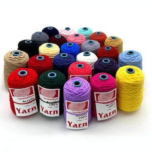 400g Wollgarn #71-90 Tuftinggarn + Konen für Tuftingpistole / Punch Needle handgeknüpftes Garn