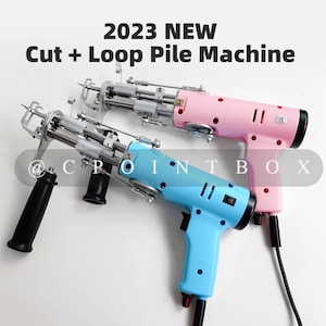 2023 New Cut & Loop Pile Tufting Gun \ Pink Handmade 2 in 1 Tufting Machine \ Carpet Tufting Tools \ Blue Color Machine