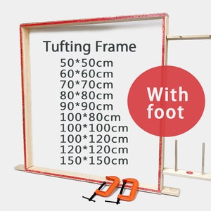 12 Size Tufting Frame with foot for Tufting Gun Desktop Frame Trong and Stable Wood frame for Rug Tufting imagem 1