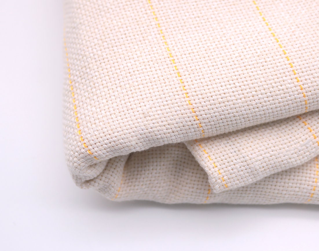 4M 157 Width Tufting Cloth, Monks Cloth With Yellow Guidelines for