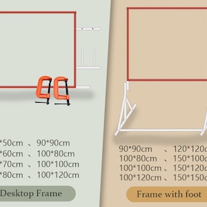 12 Size Tufting Frame with foot for Tufting Gun Desktop Frame Trong and Stable Wood frame for Rug Tufting imagem 2