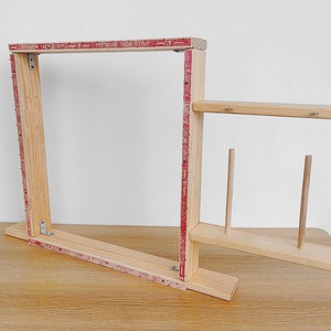 12 Size Tufting Frame with foot for Tufting Gun Desktop Frame Trong and Stable Wood frame for Rug Tufting imagem 8
