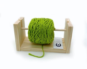Revolving Yarn Holder, Yarn Feeder, Custom order cord holder, Wood,