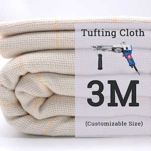 Tuftdoek van 3 m breed, monniksdoek met gele richtlijnen voor tuften van pistolen