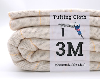 3M \ 118" Width Tufting Cloth, Monks Cloth With Yellow Guidelines For Tufting Gun Tufting Fabric