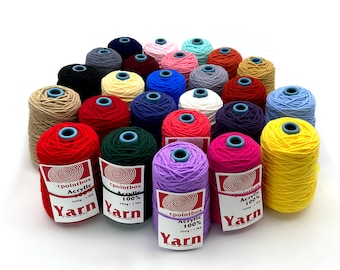 400g \ 0.9 lb Rug Yarn, # 1-70 Tufting Yarn +Cones for Tufting gun / Punch needle  Acrylic Yarn handmade rug yarn