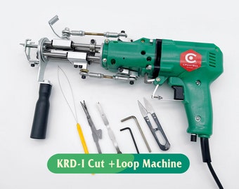 New KRD-I Cut + Loop Pile Tufting Gun, 2 IN 1 Handmade tufting Machine