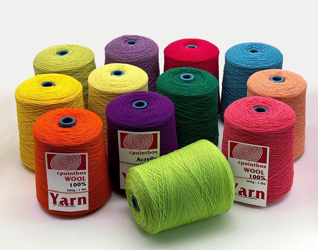 Rug Yarn 100% Wool, Rug Making Wool, 1/2lb Cone, Green Wool Yarn on Spool, Weaving  Yarn, Tufting Guns Yarn Canada, Green Rug Yarn, W-081 