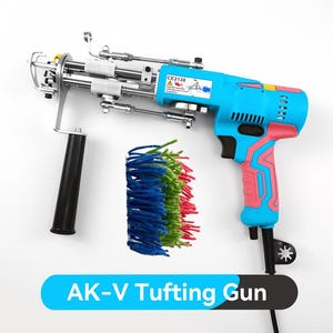 New AK-V Silent Tufting Gun Cut Pile + Loop Pile Tuft Gun \ Light Blue Tufting Machine \Rug tuft gun
