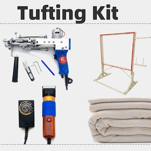 Tufting Kit \ AK Tufting gun # Das Duo Tufting gun \ Tufting Cloth \ Teppichschnitzer \ Tufting Rahmen für Anfänger