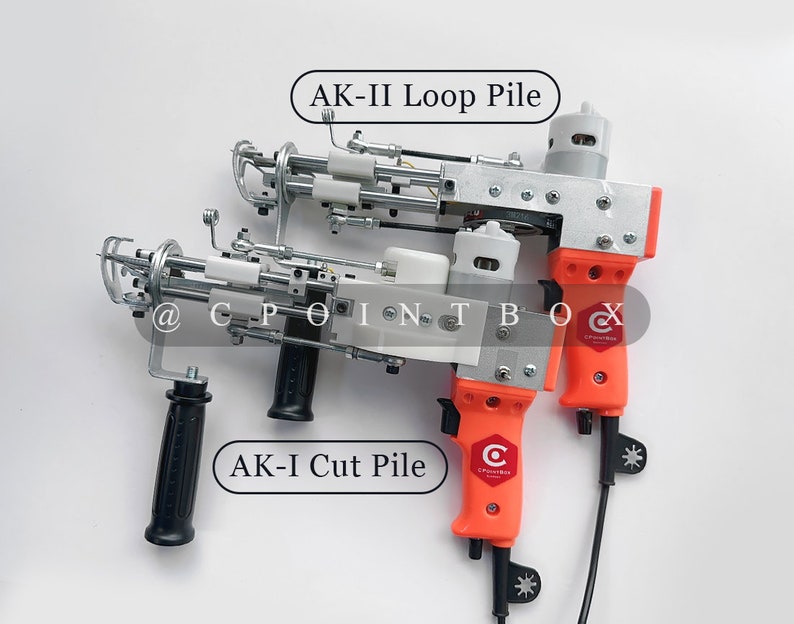 New AK-I AK-II Cut Pile Loop Pile Tufting Gun 150x150cm Tufting Cloth With YellowGreen Guidelines Set Tufting Machine Kit image 4