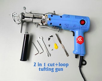 2022 New KRD-III Cut + Loop Pile Tufting Gun, 2 IN 1 Handmade tufting Machine