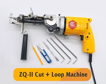 New  ZQ-II Cut Pile + Loop Pile Tufting Gun + Gift (150X150cm Monks Cloth)