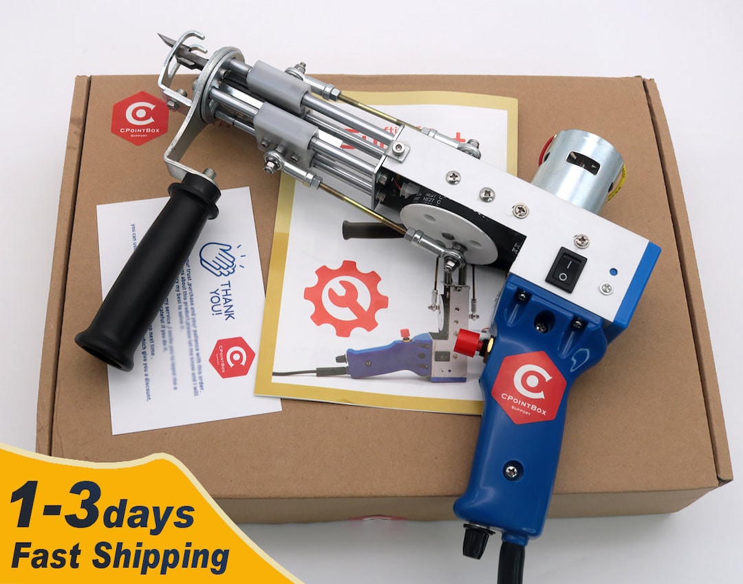 Kit Loop Pile Tufting Gun 150x150cm Monks Cloth With Yellowgreen