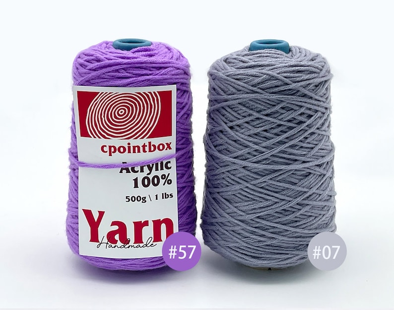 400g 0.9 lb Rug Yarn, 1-70 Tufting Yarn Cones for Tufting gun / Punch needle Acrylic Yarn handmade rug yarn image 4