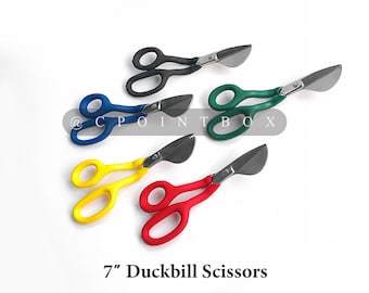 7“ Duckbill Scissors for Carpet \ Rug，Duckbill Napping Shears for Handmade Rug