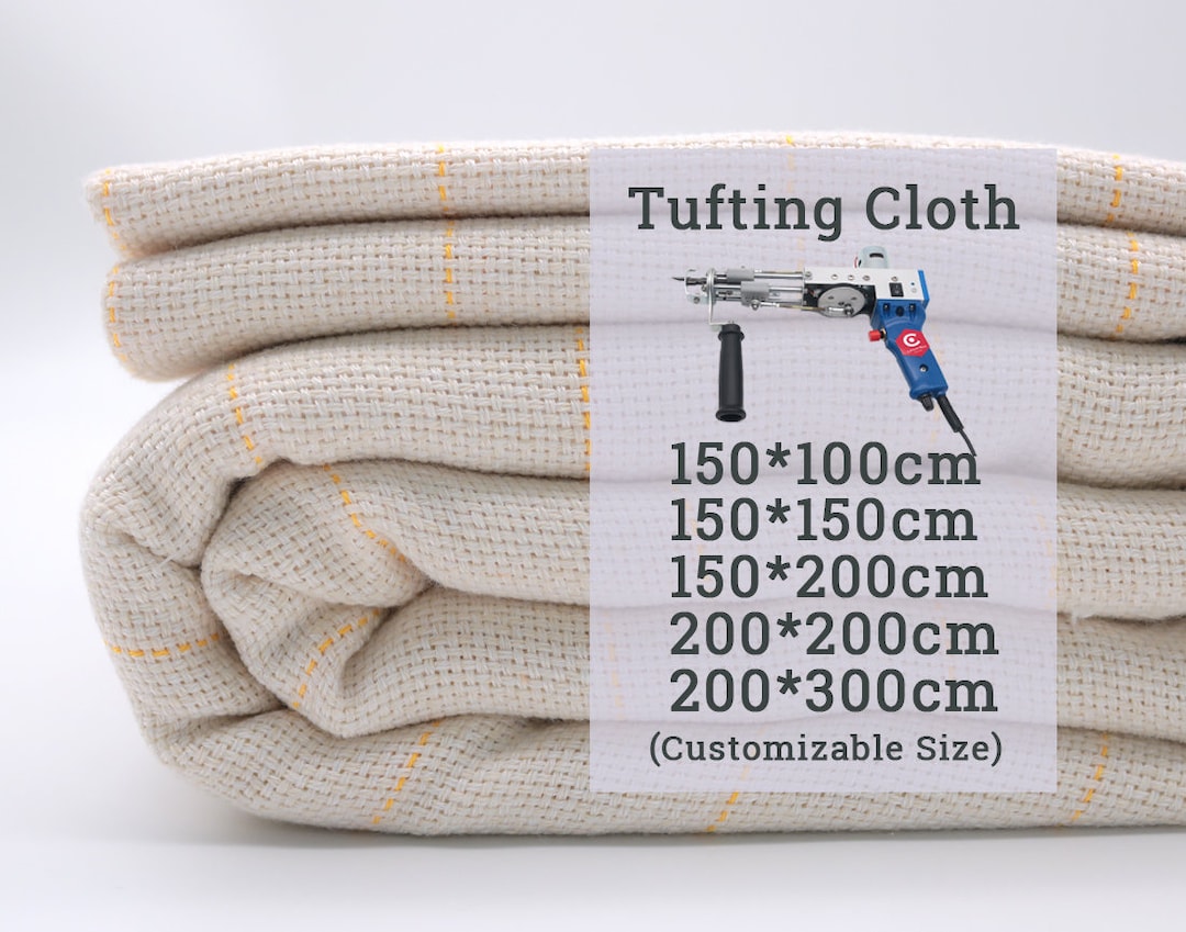  Silvertree 79x59 Inch Tufting Cloth with Yellow Marked Lines,  79x59 Inch Non Slip Final Backing Cloth Tufting Kit, Tufting Cloth with  Backing for Cut Pile Tufting Gun Tufting Supplies (79x59)