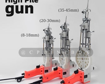 La pistola de mechones de pelo alto DUO Pro \ Pila de corte y bucle naranja \ Máquina de mechones 2 en 1 \ Herramientas de mechones de alfombras \ Máquina de pelo largo