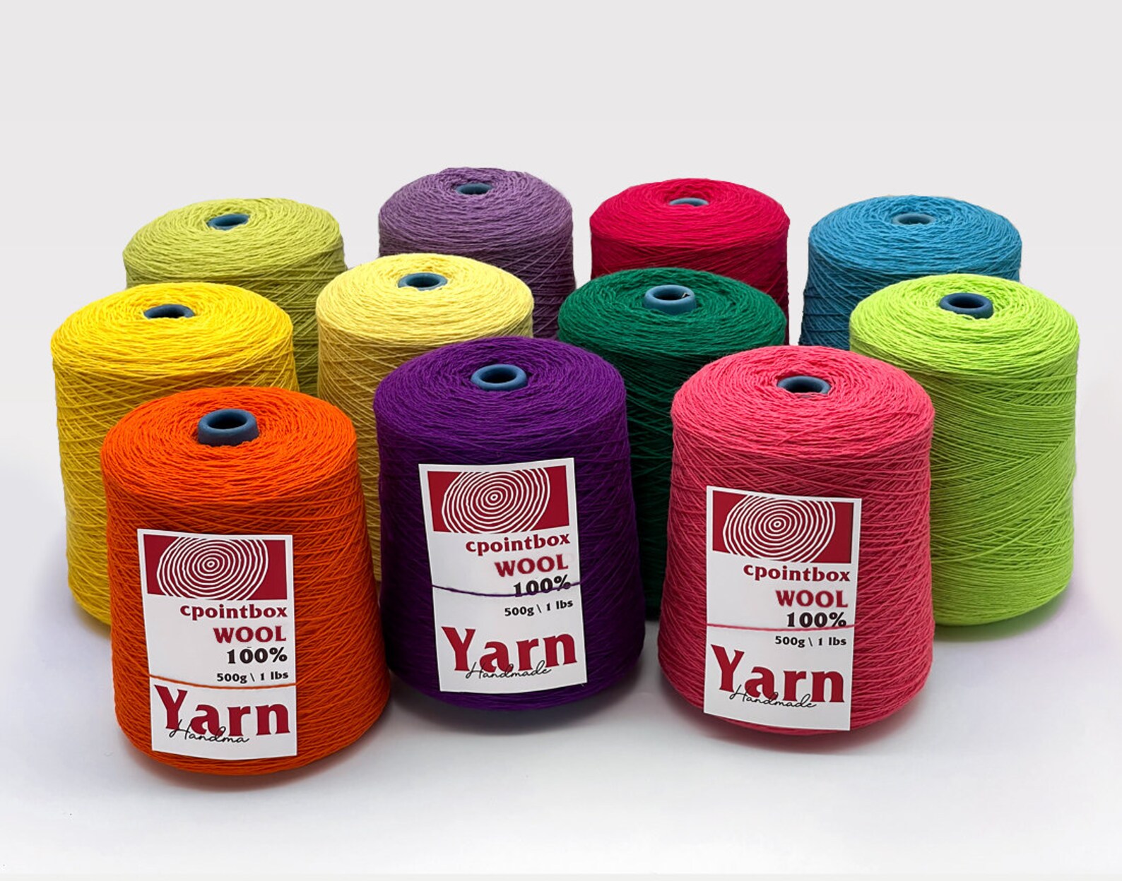 500g 1.1 lb 100 Wool Yarn Cones for Tufting gun 2 ply Rug Etsy