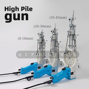 La pistola per tufting DUO Pro a pelo lungo \ Blue Cut & Loop Pile \ Macchina per tufting 2 in 1 \ Strumenti per tufting di tappeti fatti a mano \ Macchina per tufting a pelo lungo