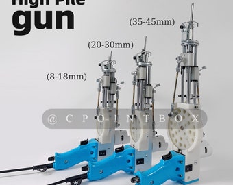The DUO Pro High pile Tufting Gun \ Blue Cut & Loop Pile \ 2 in 1 Tufting Machine \ Handmade Carpet Tufting Tools \ long pile Machine