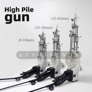 Pistola per tufting a pelo lungo DUO Pro \ Pile nere tagliate e ad anello \ Macchina per tufting 2 in 1 \ Strumenti per tufting di tappeti fatti a mano \ Macchina per tufting a pelo lungo