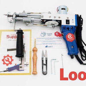 FreeShipping - Pistola ciuffo loop pile, ciuffo tappeto, strumento di produzione di tappeti fatto a mano