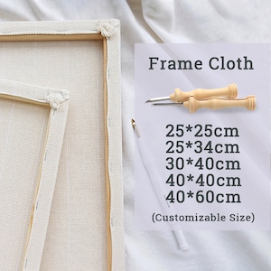 Monks Cloth Pre-stretched In Frame / Punch Needle Fabric / Needlecraft Canvas Fabric