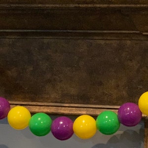 Mardi Gras Bead Garland Outdoor Indoor Jumbo - Etsy