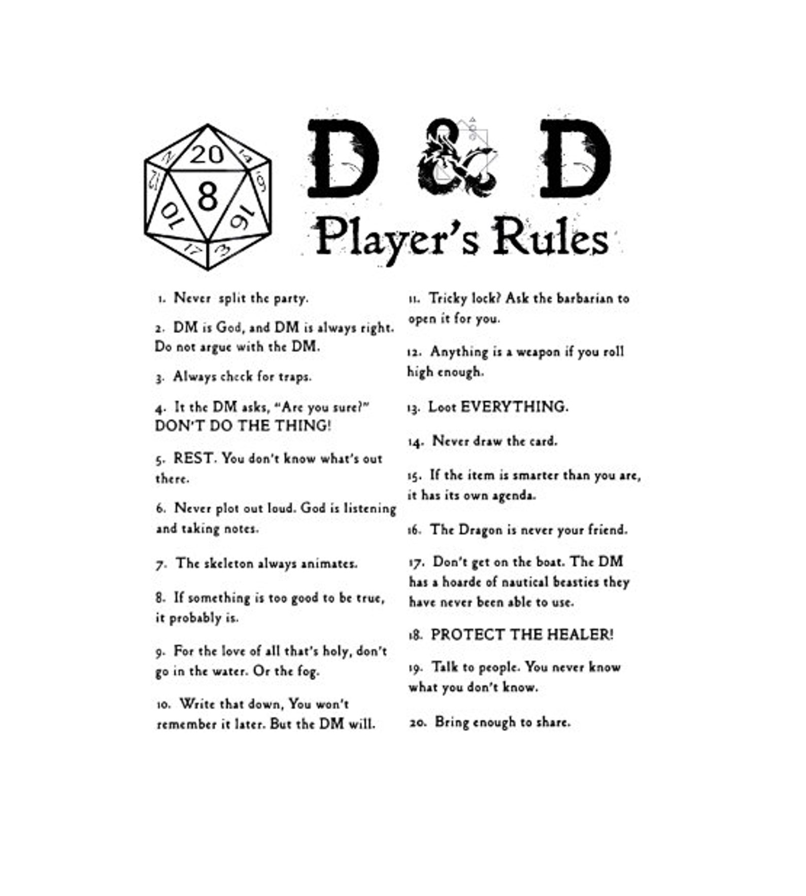D&D Player's Rules Download PNG Dìgital Etsy