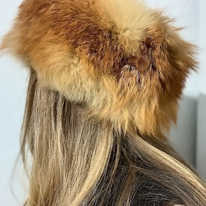80&#39;s Real Fox Fur headband /neck warmer/ scarf