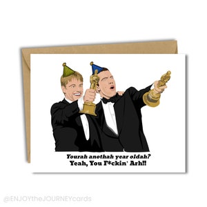 Matt Damon und Ben Affleck Oscars Geburtstagskarte; Good Will Jagd-Geburtstags-Karte
