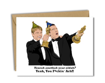 Tarjeta de cumpleaños de Matt Damon y Ben Affleck / Good Will Hunting, Premios Oscar