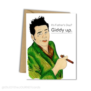 Seinfeld Vatertagskarte, Kramer "Giddy up" Vatertag Blanko Grußkarte