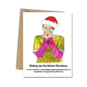 Tarjeta de Navidad de Stefon Meyers, actualización del fin de semana de Saturday Night Live Tarjeta de Navidad de Stefon, cita de SNL "La Navidad más caliente"