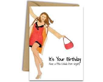 13 Going On 30 Birthday Card, Pina Colada Quote