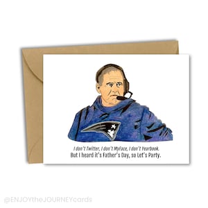 Bill Belichick Vatertagskarte; Karte zum Vatertag Vatertagskarte