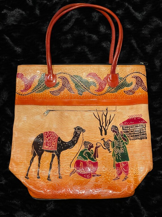 Buy Ananya Leather Handicraft Women Multi Colour Genuine Leather  Shantiniketan Traditional Handbag Purse Online at Best Prices in India -  JioMart.