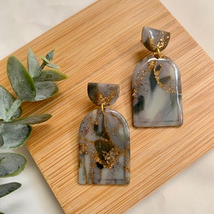Polymer Clay Earrings/Bride Earrings/Statement Earrings/Gift for her/Unique Jewelry/Best friend gift/Birthday gift/Lightweight earrings
