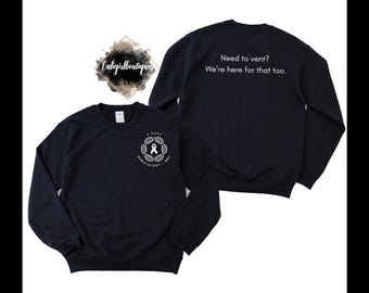 Sudadera bordada personalizada / Cuello redondo personalizado / Bordado de nombre / Sudadera minimalista / Regalo para ella / Sudadera con texto personalizado