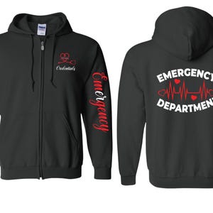 Women Sweatshirt, ER Nurse, ED Tech, Nurse Sweatshirt, Medical staff, Nurse Jacket, Emergency Jacket, PA Sweatshirt, Ed Nurse Gife,