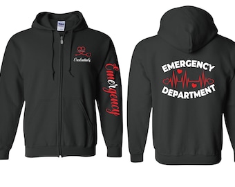 Felpa da donna, infermiera del pronto soccorso, tecnico del pronto soccorso, felpa da infermiera, personale medico, giacca da infermiera, giacca di emergenza, felpa da PA, gif infermiera del pronto soccorso,