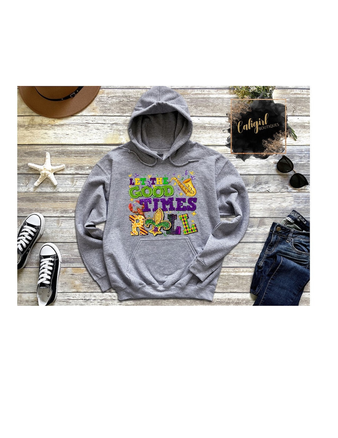 mardi gras hoodie skirt set