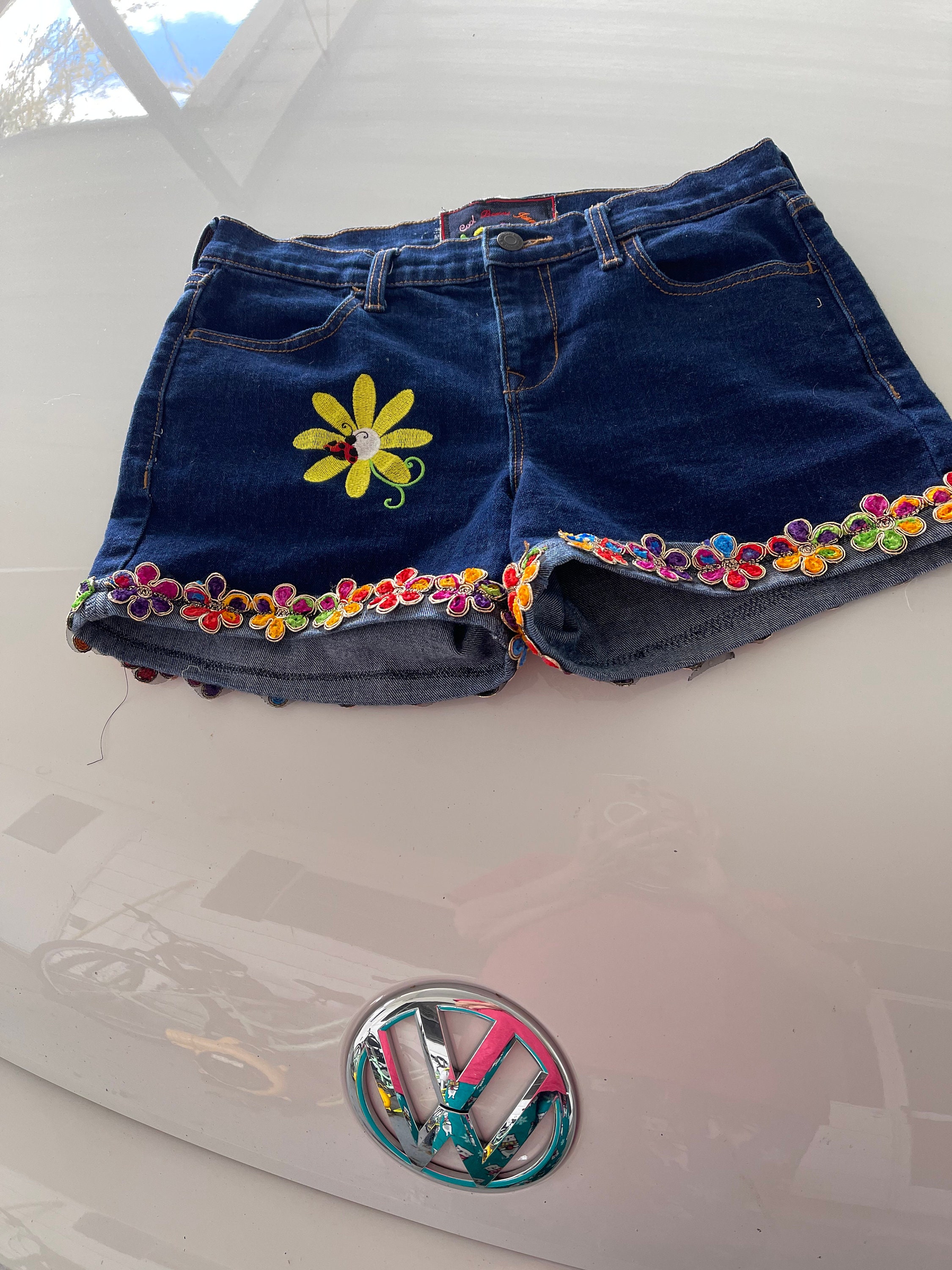 Embroidered Jean Shorts for Women 