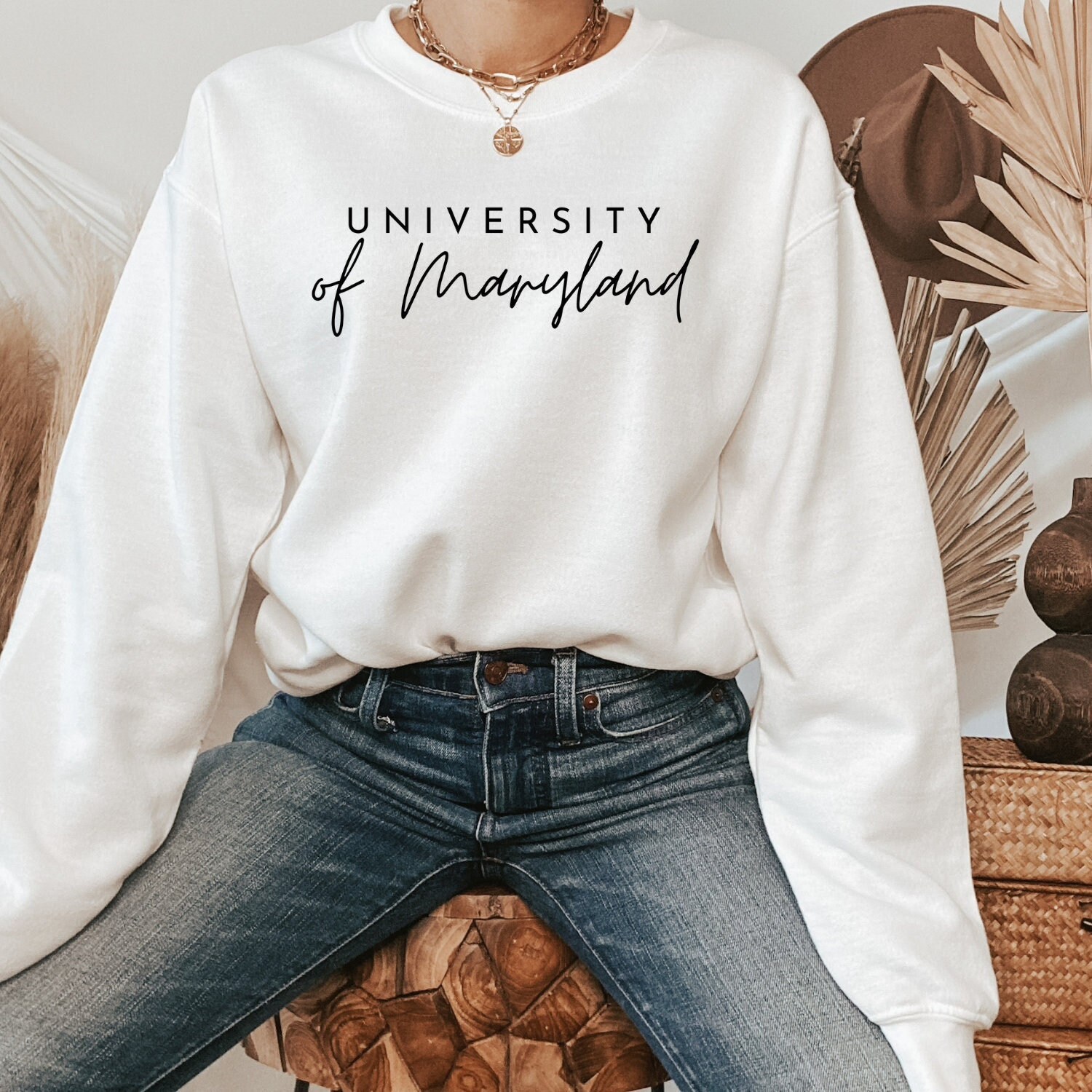 Maryland Crewneck Sweatshirt College 