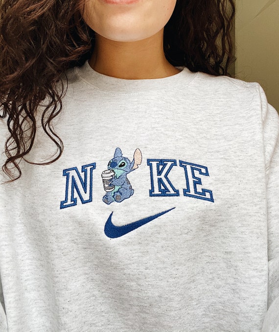 Vintage Embroidered Nike Lilo Stitch Sweatshirt Etsy