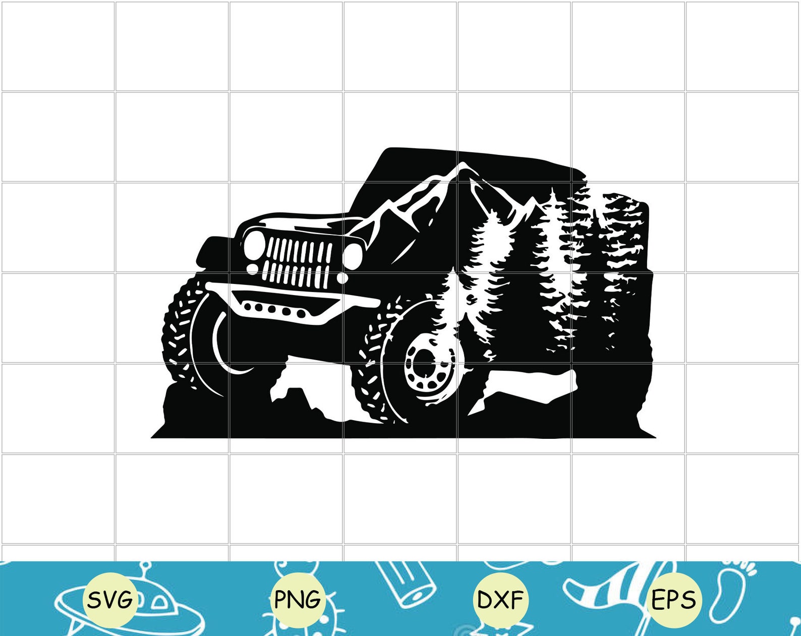 Mountain Jeep SVG PNG/ Jeep SVG/ Truck svg/ File For ...